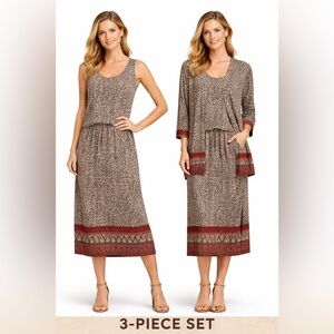 GoodClothes Dress and Matching Jacket Beautiful Tribal pattern and animal print